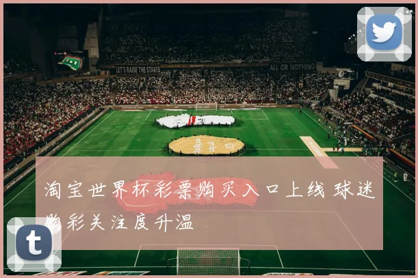 淘宝世界杯彩票购买入口上线 球迷购彩关注度升温